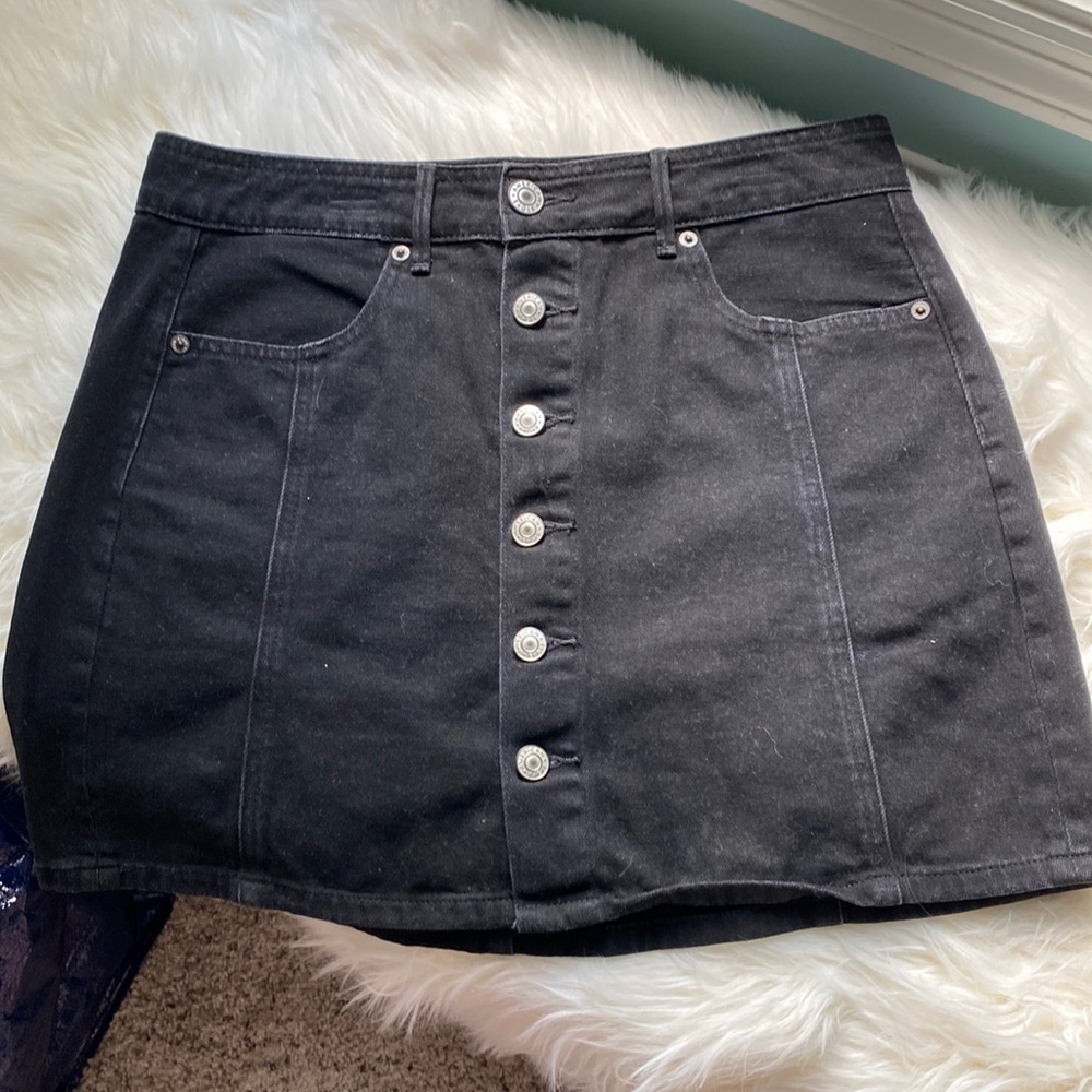American Eagle Button Denim Skirt